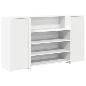 vidaXL Recepcijska miza bela 180x50x103,5 cm inženirski les