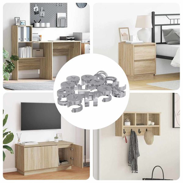 vidaXL Matice z zamikom 12 pcs srebrna 12 x 10 mm Kovina