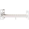 vidaXL Posteljni okvir brez vzmetnice bel 75x190 cm trdna borovina