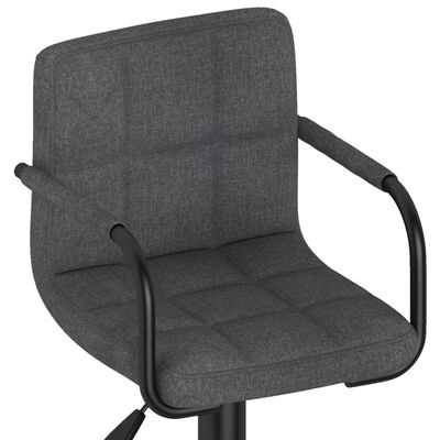 vidaXL Barski stolčki 2 kosa temno sivo blago
