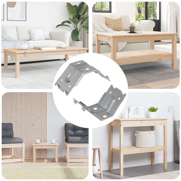 vidaXL Nosilec 2 pcs Cinkano 106 x 55 x 1,5mm Jeklo