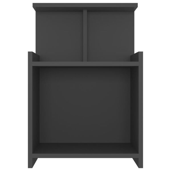 vidaXL Nočna omarica siva 40x35x60 cm iverna plošča