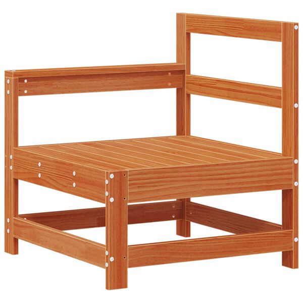 vidaXL Vrtna dnevna garnitura 7 pcs Voskan Rjava Masivna borovina