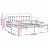 vidaXL Okvir dnevne postelje z vzglavjem Črna 107 x 203 cm Jeklo