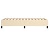 vidaXL Posteljni okvir brez vzmetnice krem 100x200 cm blago