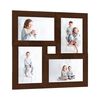vidaXL Foto okvir za 4x(13x18 cm) fotografije temno rjav MDF