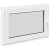 vidaXL Okno za klet RISOR 90 x 60 cm PVC in steklo Bela