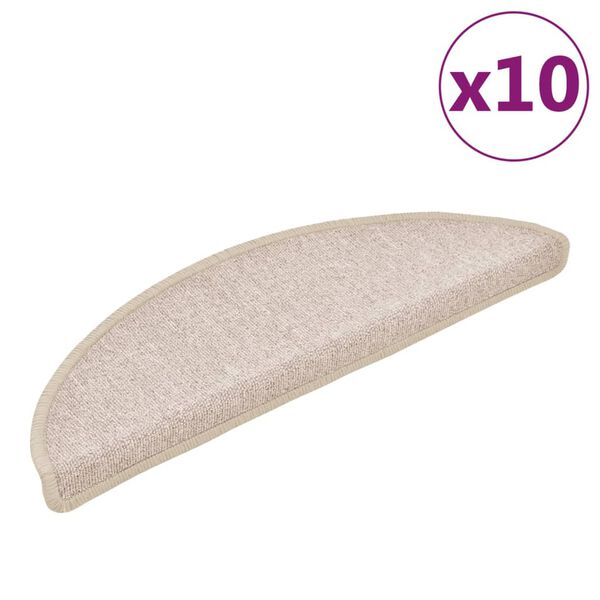 vidaXL Stopni&scaron;čne preproge 10 kosov 56x17x3 cm taupe polkrožne