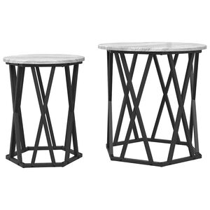 vidaXL Klubska miza 2 kos Siva Sonoma 50 x 50 x 50 cm