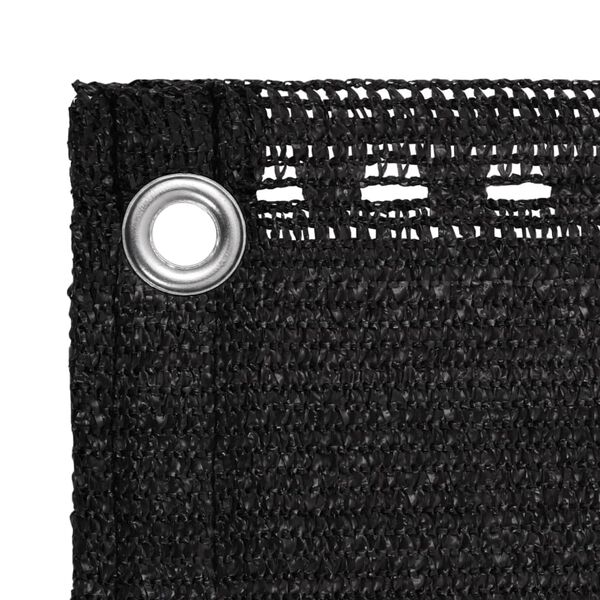 vidaXL Balkonsko platno črno 120x300 cm HDPE