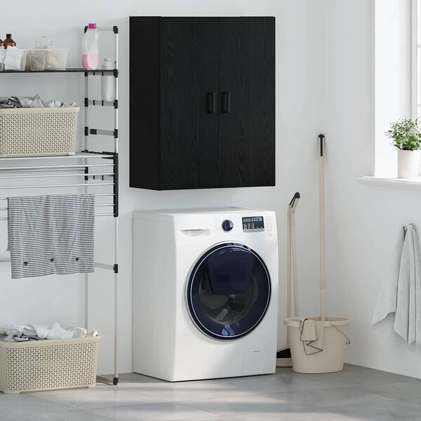 vidaXL Omarica na steni Črna Orehovina 69,5 x 34 x 90 cm