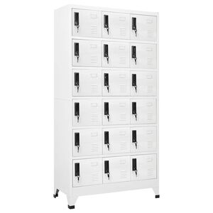 vidaXL Omara s ključavnico bela 90x40x180 cm jeklo