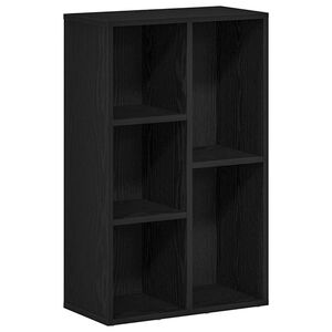 vidaXL Knjižnica Črni hrast 50x25x80 cm Inženirski les