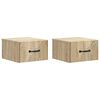 vidaXL Stenski nočni omarici 2 pcs Sonoma hrast 34,5 x 33 x 20 cm