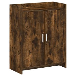 vidaXL Omara za čevlje Dimljen hrast 73,5 x 36 x 92 cm Inženirski les