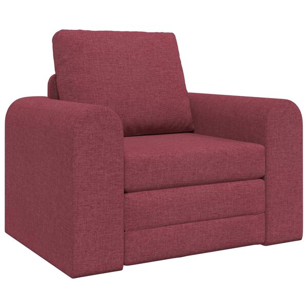 vidaXL Sofa postelja Vinorodna rdeča 98 x 71 x 83 cm blago