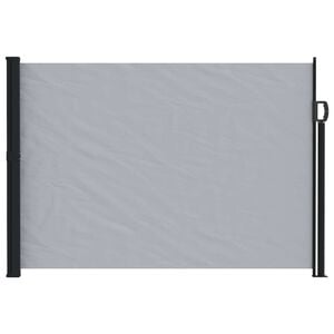 vidaXL Zložljivo stransko senčilo Siva 300 x 140 cm Poliester