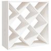 vidaXL Stojalo za vino belo 62x25x62 cm trdna borovina