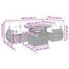 vidaXL Vrtna sedežna garnitura 6-delna z blazinami bež poli ratan