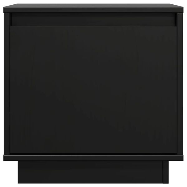 vidaXL Nočna omarica 2 kosa črna 40x30x40 cm trdna borovina