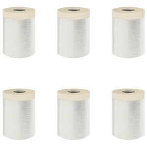vidaXL Pra&scaron;ni list z lepilnim trakom 6 kos Transparentno 30 x 3300 cm