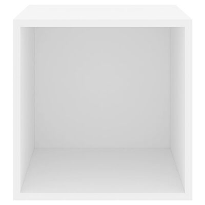 vidaXL Stenska omarica bela 37x37x37 cm iverna plošča