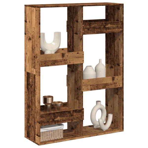 vidaXL Pregrada za prostor starinski les 100x33x135 cm inž. les