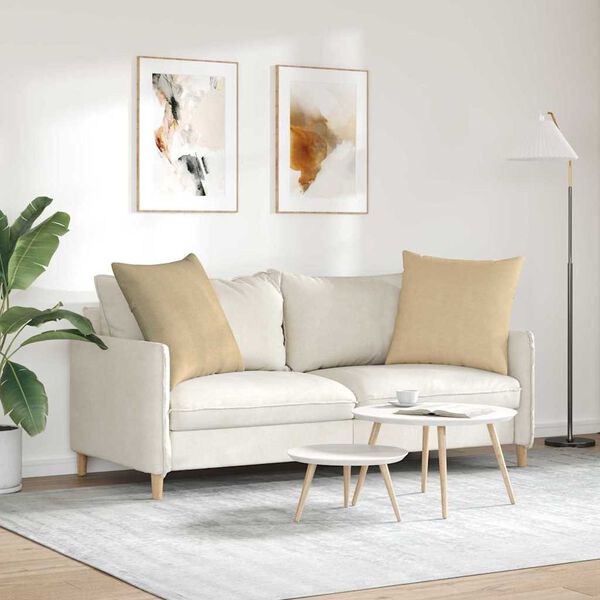 vidaXL Blazine za kavč 2 pcs Siva zelena 80 x 80 cm Žametna tkanina