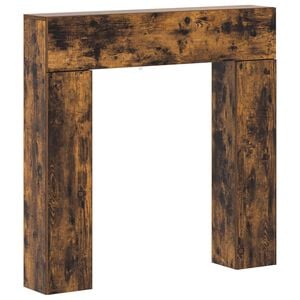 vidaXL Okvir kamina Dimljen hrast 102 x 18 x 100,5 cm Inženirski les