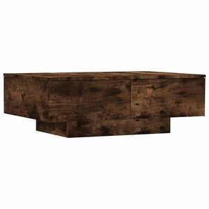 vidaXL Klubska mizica dimljeni hrast 90x60x31 cm konstruiran les