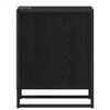 vidaXL Nočna omarica Črna Orehovina 39,5 x 30 x 50 cm Konstruiran les