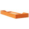 vidaXL Konstrukcija postelje Voskast rjav 80 x 220 cm
