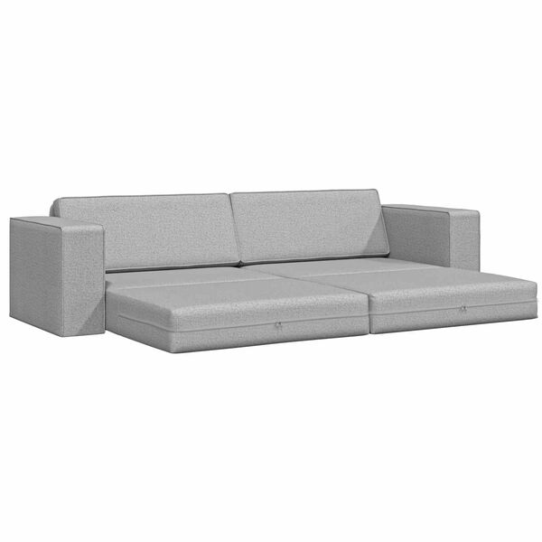 vidaXL Sofa postelja 200cm Oblačno siva blago