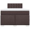 vidaXL Box spring postelja z vzmetnico temno rjav 120x200 cm blago