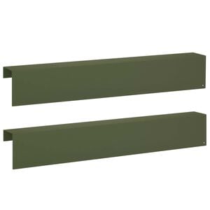 vidaXL Pokrivni profil za vrtno obrobo 2 kos 100 x 10 x 15 cm Jeklo