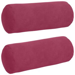 vidaXL Blazine 2 pcs Vinorodna rdeča &Oslash; 15 x 40 cm Žametna tkanina