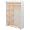 vidaXL Garderobna omara iz blaga in borovine 110x40x170 cm