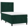 vidaXL Box spring postelja z vzmetnico temno zelena 90x200 cm žamet
