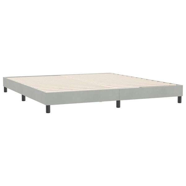 vidaXL Box Spring postelja brez vzmetnico svetlo siva 180x220 cm
