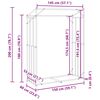 vidaxL Stojalo za drva z dežnim pokrovom 150x60x200 cm pocinkano jeklo