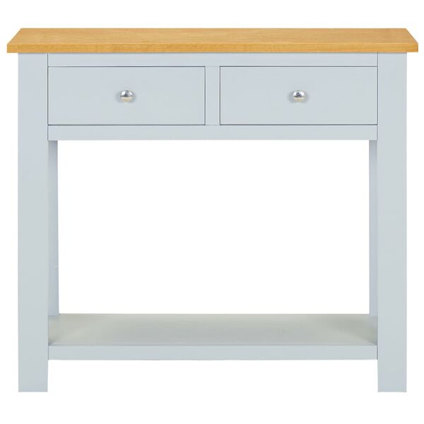 vidaXL Konzolna mizica 83x30x73 cm trdna hrastovina