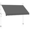 vidaXL Ročno zložljiva tenda 350 cm antracitna