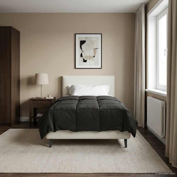 vidaXL Poletna odeja &Scaron;onerisan Antracit 135 x 200 cm Mikrovlakna