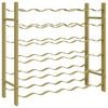 vidaXL Stojalo za vino za 36 steklenic zlata kovina