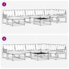 vidaXL Zunanja garnitura za sedenje 8 pcs Naravna in svetlo siva