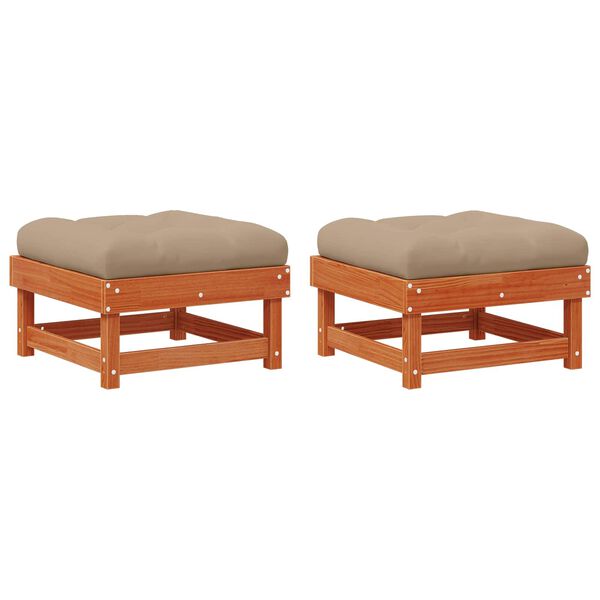 vidaXL Vrtna podlaga Masivna borovina Voskan Rjava