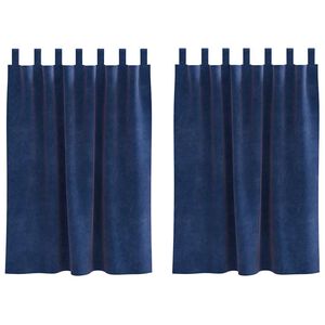 vidaXL Zatemnitvene zavese 2 pcs Temno modra 140 x 140 cm Žamet