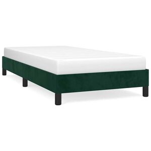vidaXL Posteljni okvir brez vzmetnice temno zelen 80x200 cm žamet