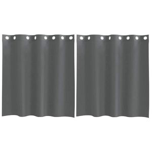 vidaXL Voile zavese z vponkami 2 kosa temno siva 140x140 cm