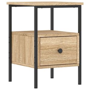 vidaXL Nočna omarica sonoma hrast 34x36x50 cm inženirski les
